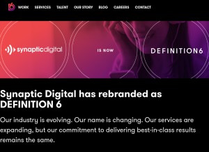 How synapticdigital.com looks like on a tablet such as an iPad.