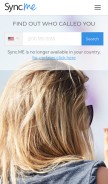 How sync.me looks like on a mobile device such as an iPhone.