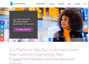 How synchronoss.com looks like on a tablet such as an iPad.