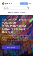 How syncsort.com looks like on a mobile device such as an iPhone.