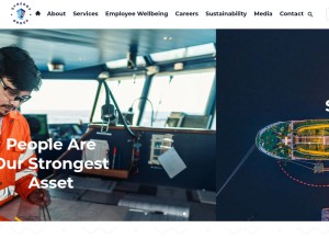 How synergymarinegroup.com looks like on a tablet such as an iPad.