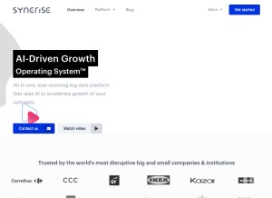 How synerise.com looks like on a tablet such as an iPad.