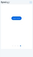 How synology.com looks like on a mobile device such as an iPhone.