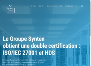 How synten.com looks like on a tablet such as an iPad.