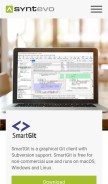 How syntevo.com looks like on a mobile device such as an iPhone.