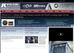 How sys-con.com looks like on a tablet such as an iPad.