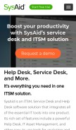 How sysaid.com looks like on a mobile device such as an iPhone.