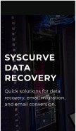 How syscurve.com looks like on a mobile device such as an iPhone.
