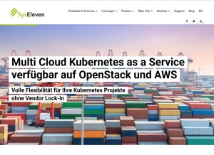How syseleven.net looks like on a tablet such as an iPad.