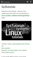 How systutorials.com looks like on a mobile device such as an iPhone.