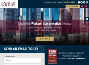 How szcomplaw.com looks like on a tablet such as an iPad.