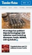 How t-a.no looks like on a mobile device such as an iPhone.