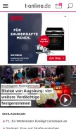 How t-online.de looks like on a mobile device such as an iPhone.