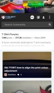 How t-shirtforums.com looks like on a mobile device such as an iPhone.