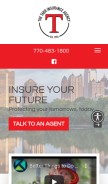 How tabbinsurance.com looks like on a mobile device such as an iPhone.