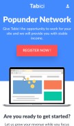 How tabici.com looks like on a mobile device such as an iPhone.