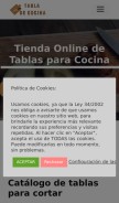 How tabladecocina.com looks like on a mobile device such as an iPhone.