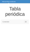 How tablaperiodica.info looks like on a mobile device such as an iPhone.