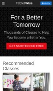 How tabletwise.com looks like on a mobile device such as an iPhone.