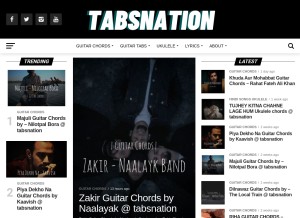 How tabsnation.com looks like on a tablet such as an iPad.