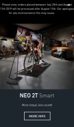How tacx.com looks like on a mobile device such as an iPhone.