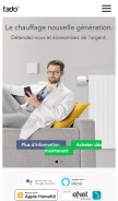 How tado.com looks like on a mobile device such as an iPhone.
