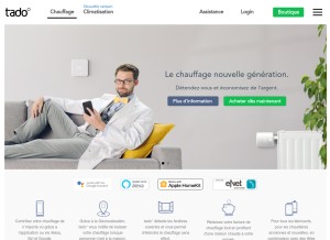 How tado.com looks like on a tablet such as an iPad.