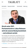 How tagblatt.ch looks like on a mobile device such as an iPhone.