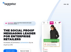 How taggstar.com looks like on a tablet such as an iPad.