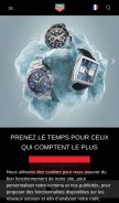 How tagheuer.com looks like on a mobile device such as an iPhone.