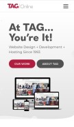 How tagonline.com looks like on a mobile device such as an iPhone.