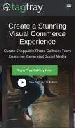 How tagtray.com looks like on a mobile device such as an iPhone.