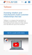 How tailbase.com looks like on a mobile device such as an iPhone.