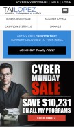 How tailopez.com looks like on a mobile device such as an iPhone.