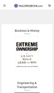 How tailoredbook.com looks like on a mobile device such as an iPhone.