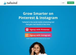 How tailwindapp.com looks like on a tablet such as an iPad.