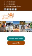 How tajvoyagestour.com looks like on a mobile device such as an iPhone.