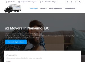 How takealoadoffmoving.com looks like on a tablet such as an iPad.