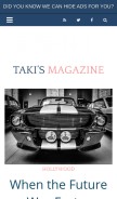 How takimag.com looks like on a mobile device such as an iPhone.