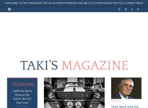 How takimag.com looks like on a tablet such as an iPad.