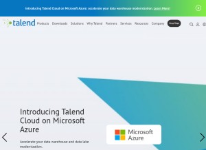 How talend.com looks like on a tablet such as an iPad.