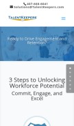How talentkeepers.com looks like on a mobile device such as an iPhone.