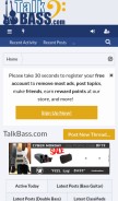 How talkbass.com looks like on a mobile device such as an iPhone.