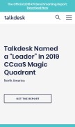 How talkdesk.com looks like on a mobile device such as an iPhone.