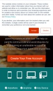 How talkingparents.com looks like on a mobile device such as an iPhone.