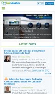 How talkmarkets.com looks like on a mobile device such as an iPhone.