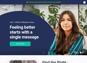 How talkspace.com looks like on a tablet such as an iPad.