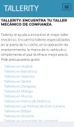 How tallerity.com looks like on a mobile device such as an iPhone.