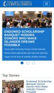 How tamucc.edu looks like on a mobile device such as an iPhone.
