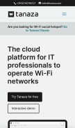 How tanaza.com looks like on a mobile device such as an iPhone.